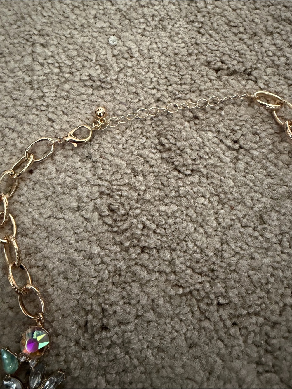 NWOT Aratta Floral  Statement Necklace with Iridescent and Pink Accents - Picture 8 of 16